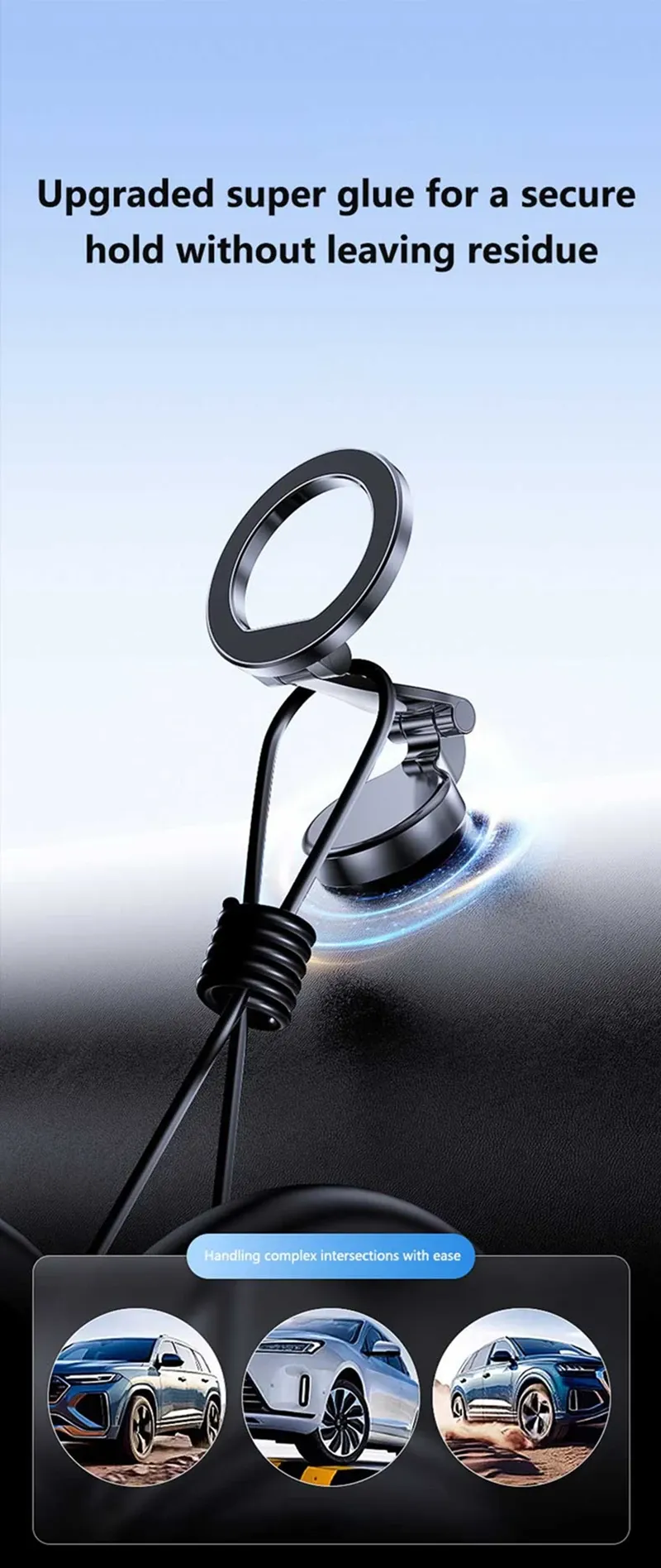 Support magnétique MagSafe pour voiture, mise en situation