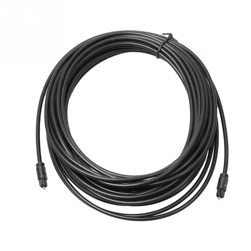 Câble audio optique numérique plaqué or Toslink, 1 m, 1,5 m, 2 m, 3 m, 5 m, 10 m, 15 m, 20 m, SPDIF, MD, DVD 4