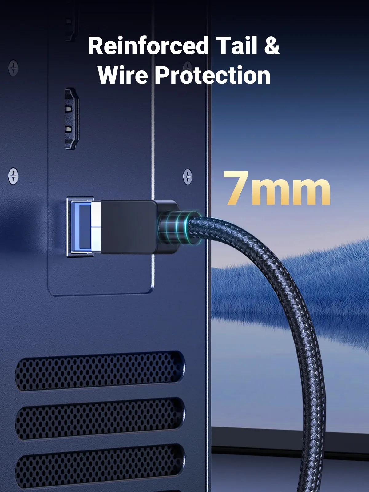 Câble Ethernet UGREEN CAT 8 haute vitesse tressé 40 Gbit/s 2000 MHz, cordon réseau LAN RJ45 blindé d'intérieur pour routeur, PC, PS5, modem et Xbox 4