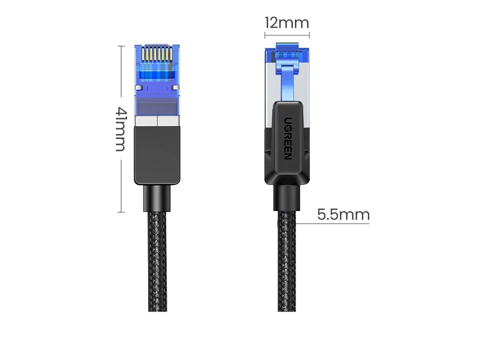 Câble Ethernet UGREEN Cat 8 – finitions premium