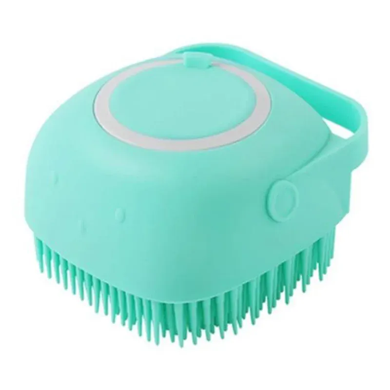 Gant de massage en silicone pour chien et chat, brosse de toilettage pour le bain 8