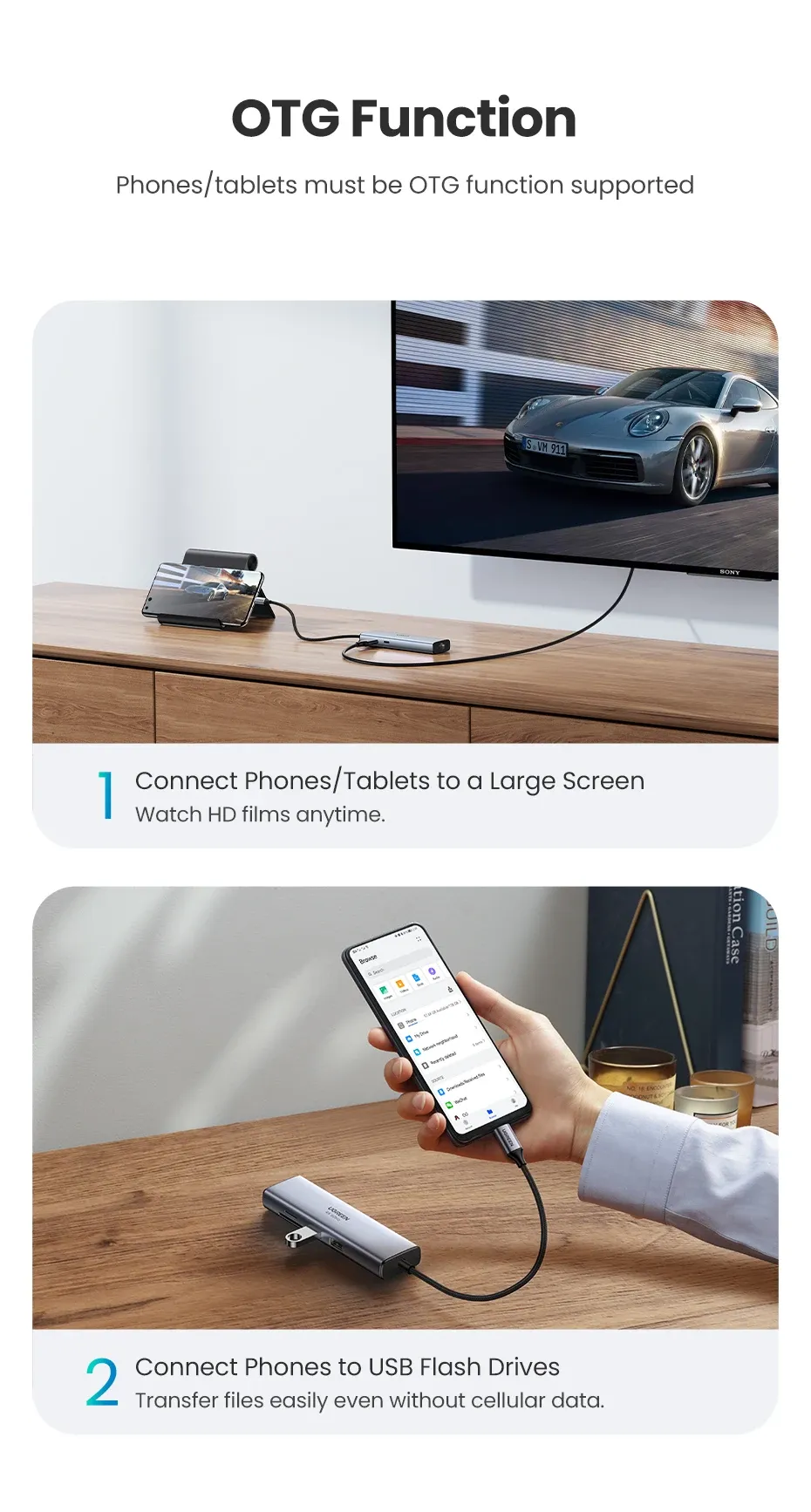 Fonction OTG pour smartphones et tablettes