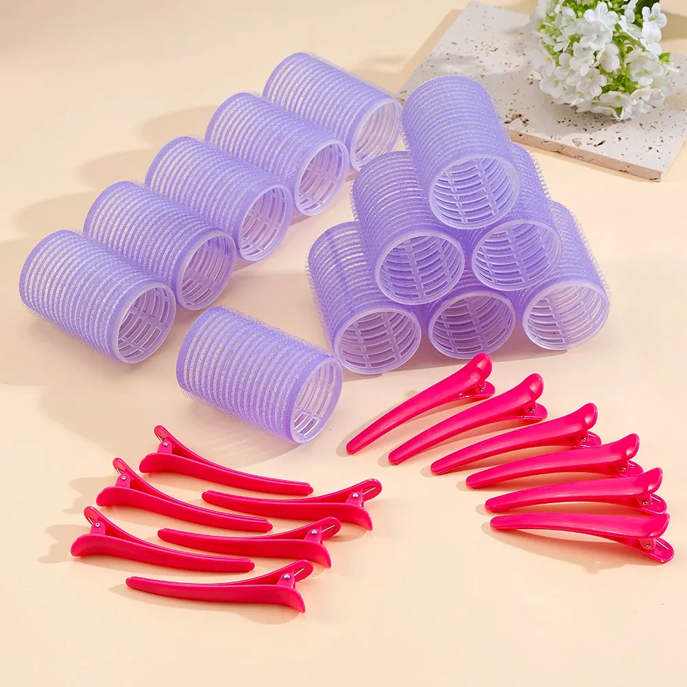 Ensemble de 24 bigoudis auto-agrippants sans chaleur, avec pinces à cheveux, pour boucles et volume 4
