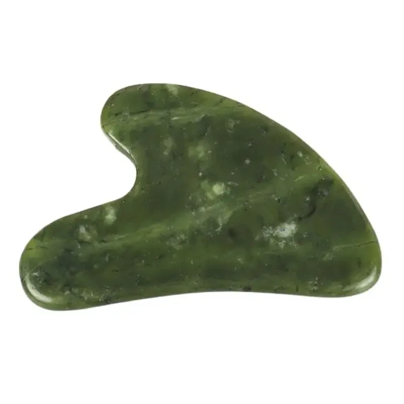 Outil de massage Gua Sha en jade de Xiuyan en forme de cœur pour le cou 7
