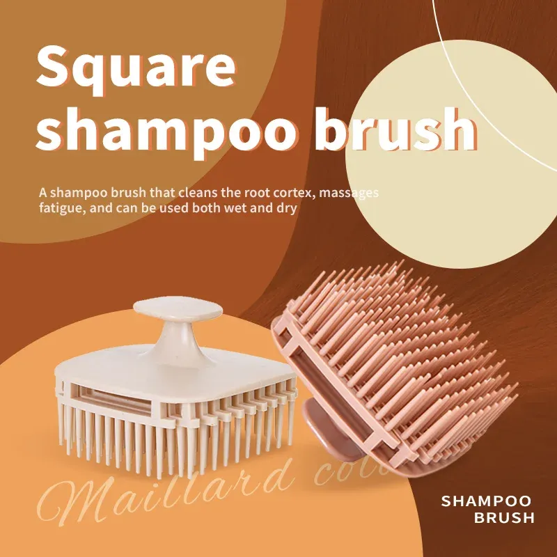 Brosse à shampoing en silicone, peigne de massage du cuir chevelu, peigne de lavage des cheveux, brosse de douche pour massage corporel, outil de salon de coiffure, lot de 1 2
