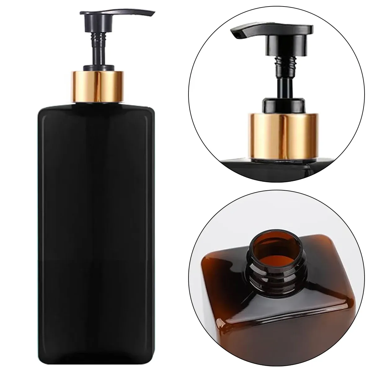 Ensemble de distributeurs rechargeables pour savon de douche, shampoing et revitalisant 5