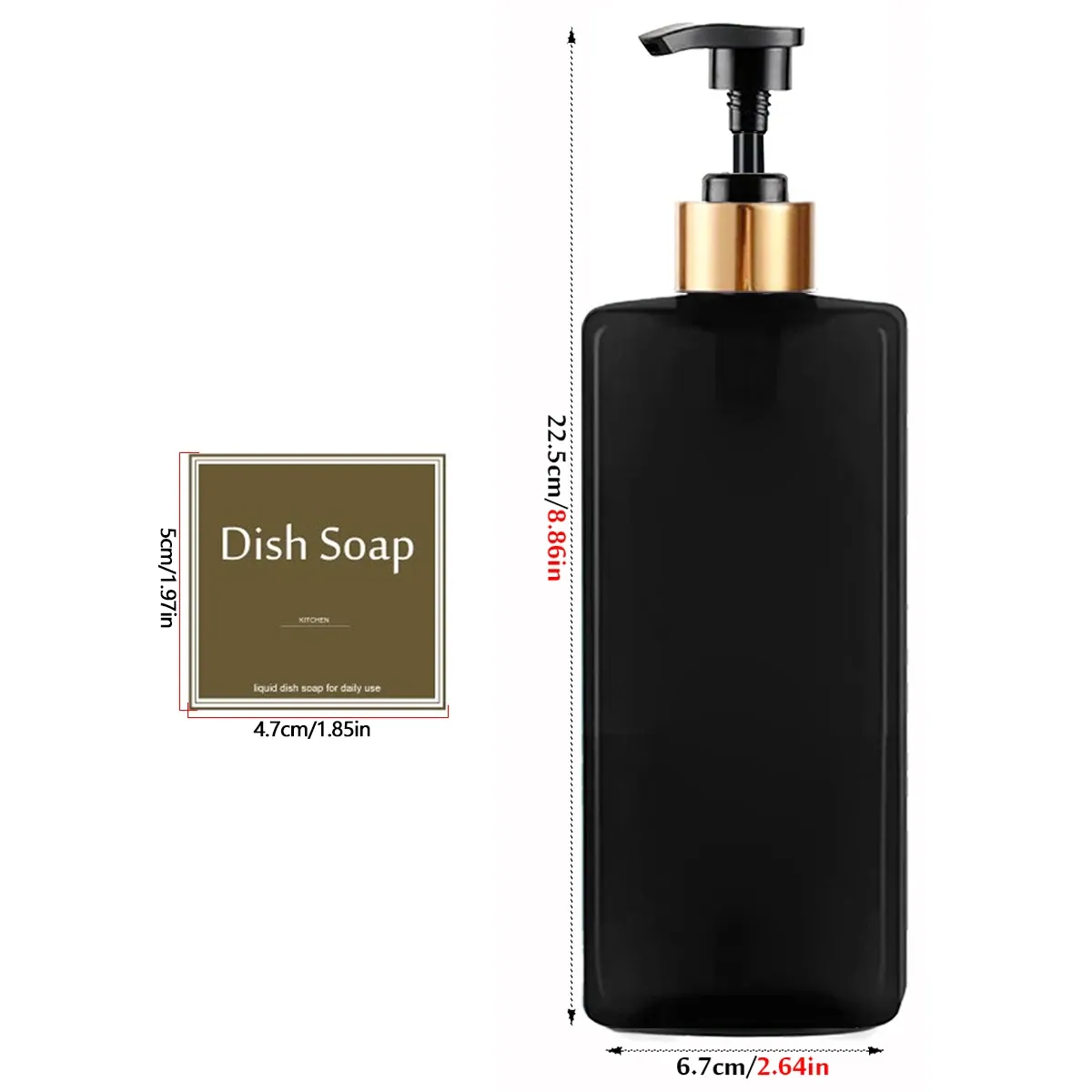 Ensemble de distributeurs rechargeables pour savon de douche, shampoing et revitalisant 6