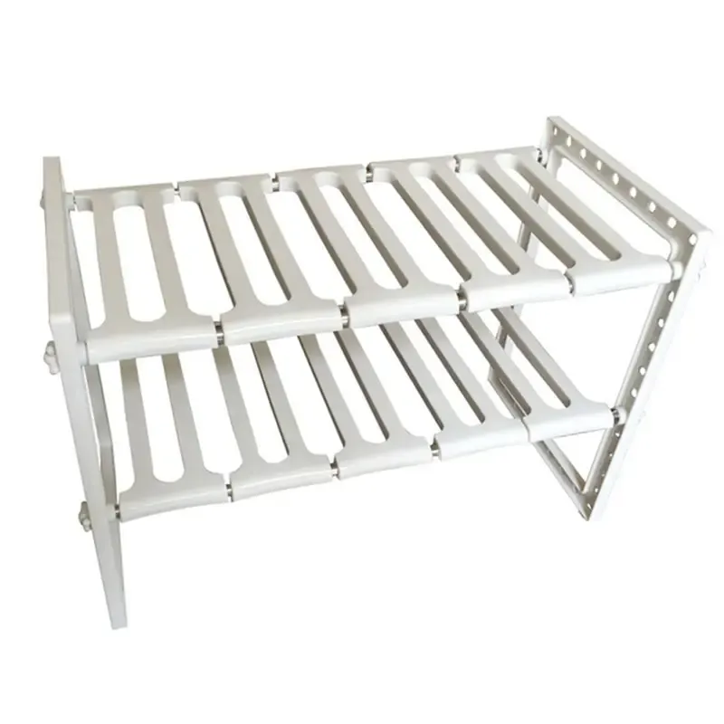 Organisateur sous évier extensible à 2 niveaux avec 10 panneaux amovibles, étagère de rangement pour salle de bain 7