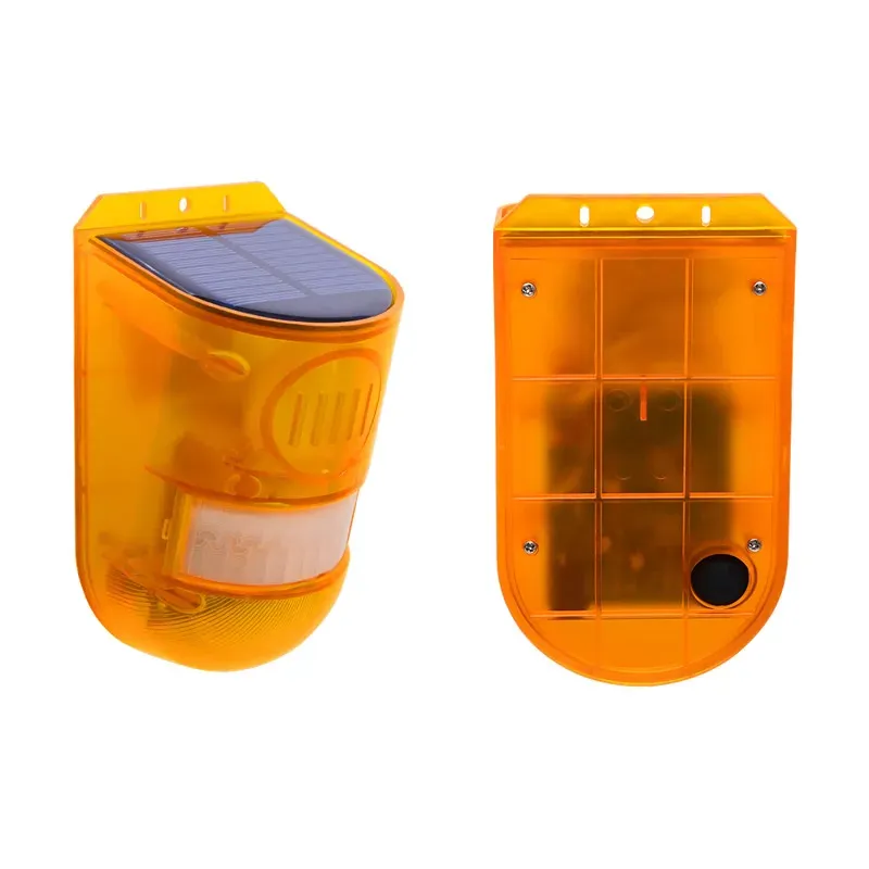 Alarme de sécurité solaire à détecteur de mouvement infrarouge, sirène 110 dB avec lumière stroboscopique pour maison, jardin, cabanon et caravane 7