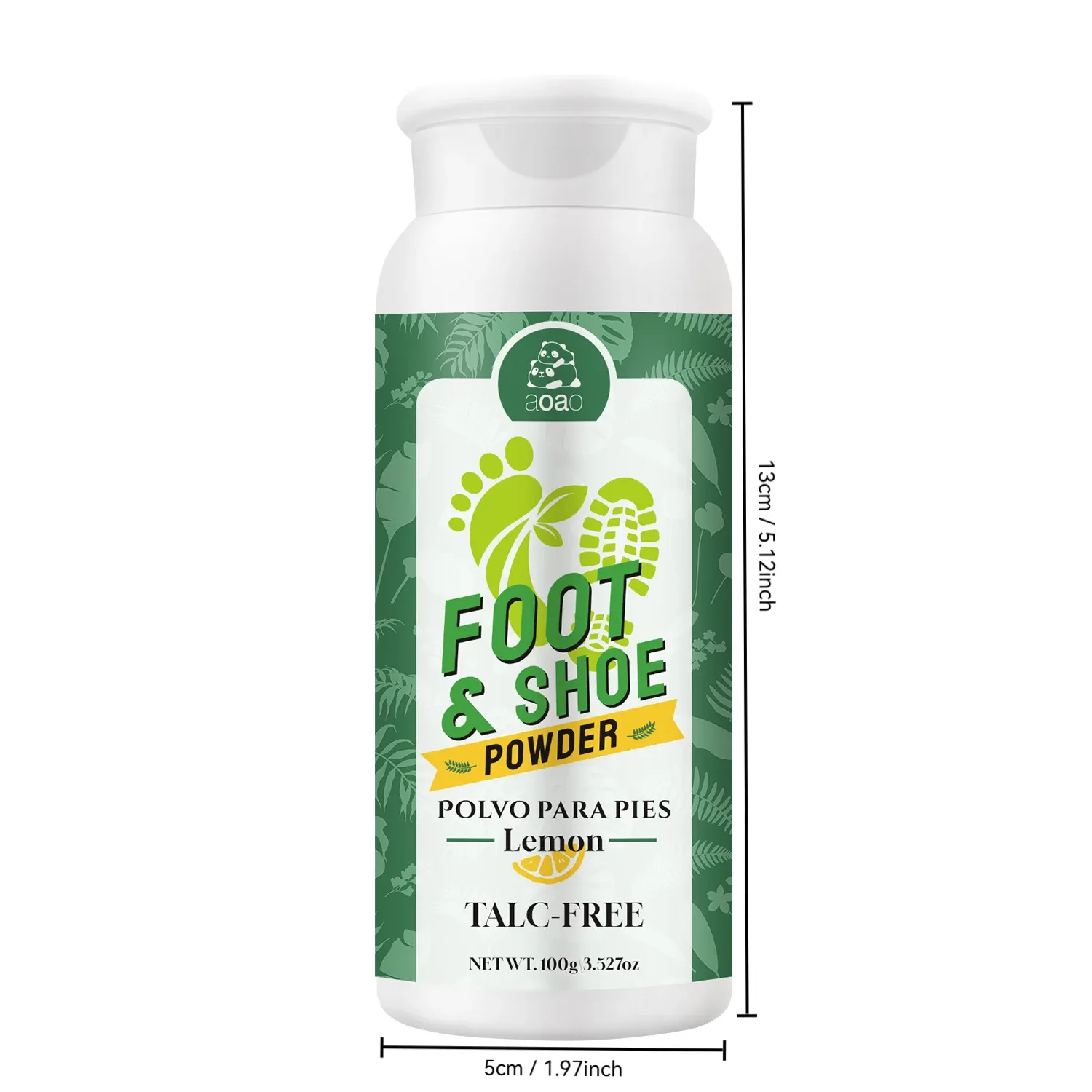 Poudre désodorisante pour pieds et chaussures à l'amidon de maïs, silice et citron 2