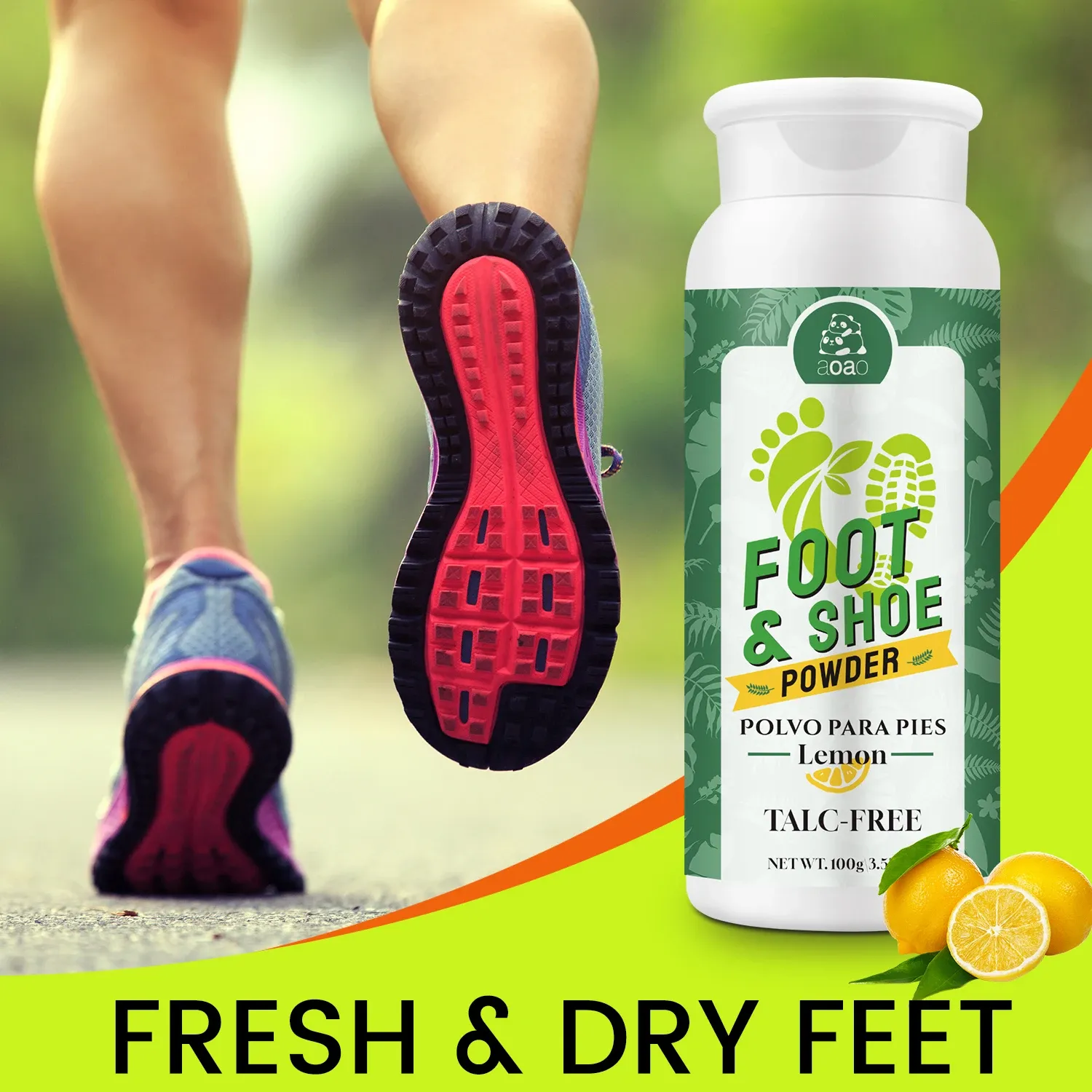 Poudre désodorisante pour pieds, ambiance lifestyle