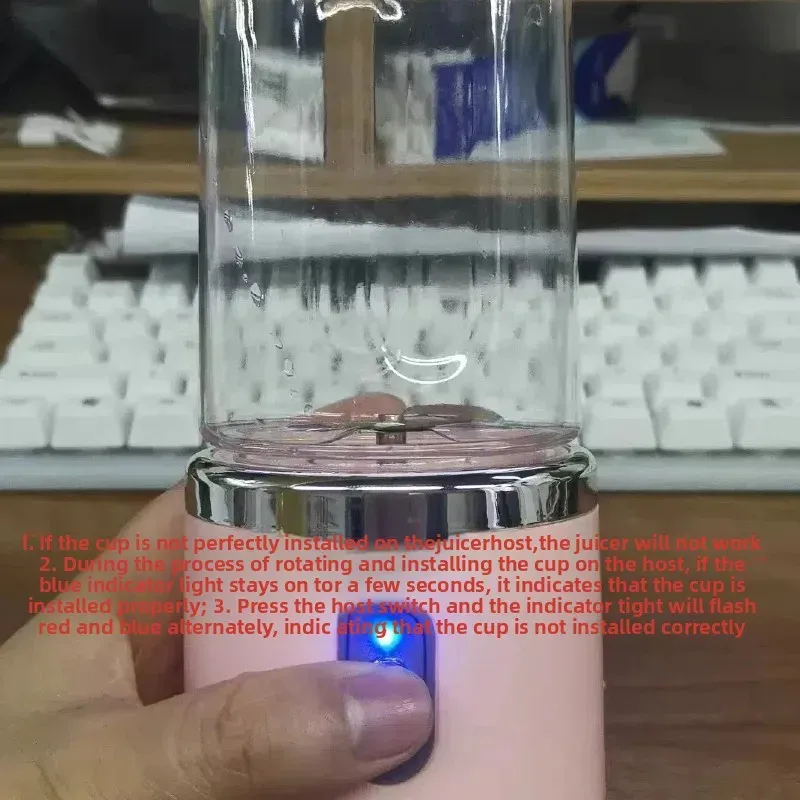 Mixeur Portable Électrique KL à 6 Lames avec Bouteille, pour Jus, Smoothies et Glace Pilée 5