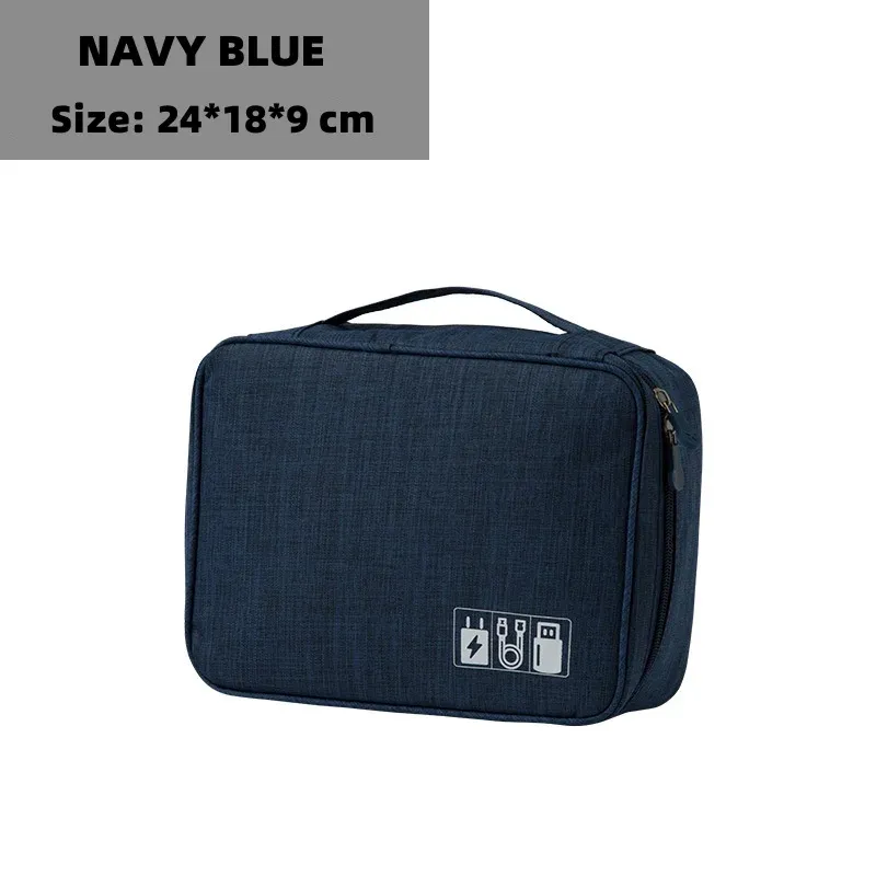 Sac de rangement pour câbles, organisateur électronique étanche, pochette de rangement portable pour chargeurs et câbles USB, organisateur de câbles de voyage 8