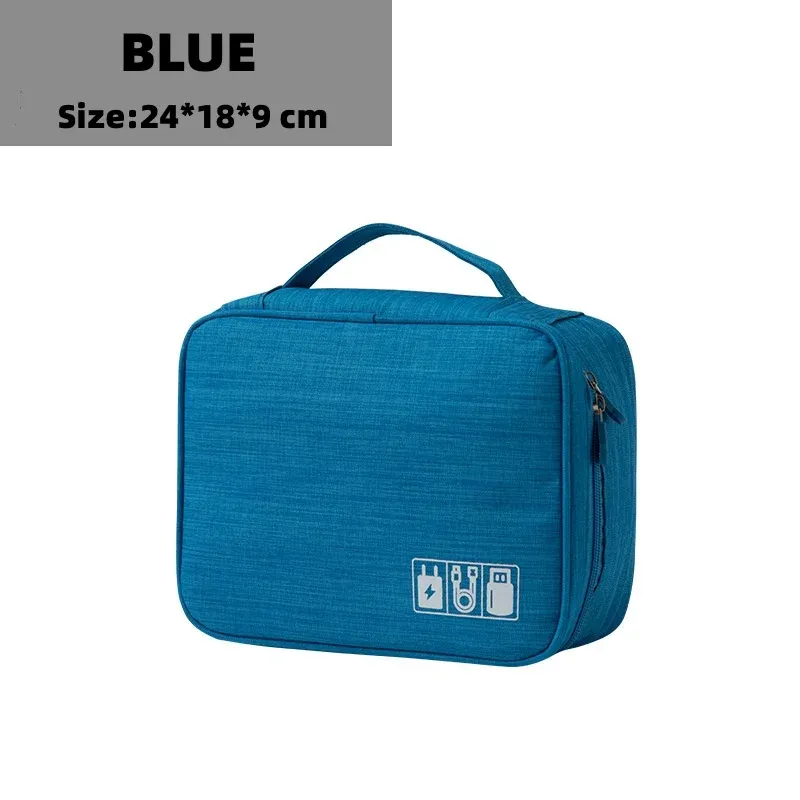 Sac de rangement pour câbles, organisateur électronique étanche, pochette de rangement portable pour chargeurs et câbles USB, organisateur de câbles de voyage 9