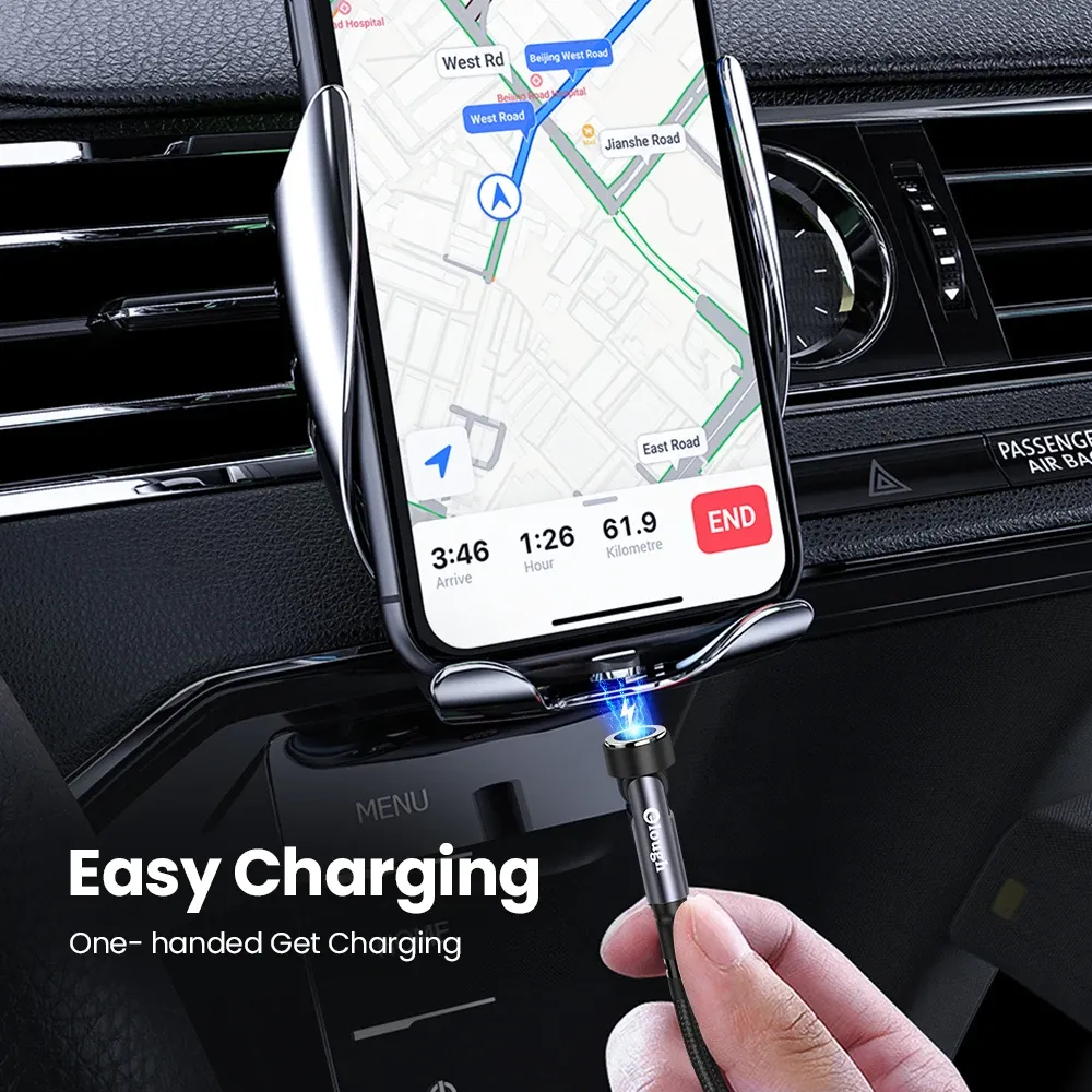 Câble magnétique Elough 540 charge rapide 3 A, Micro USB et USB-C 3