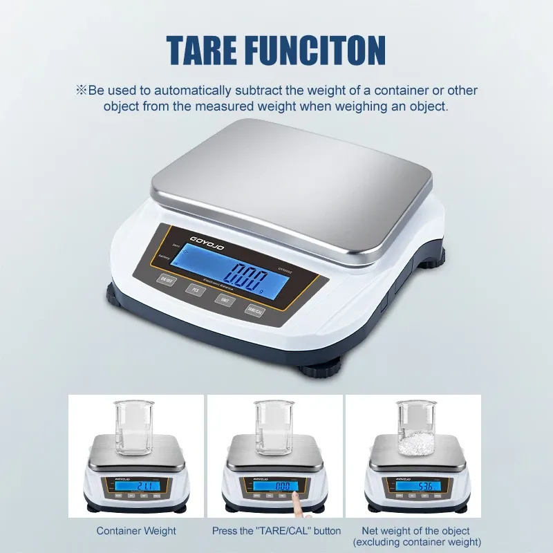 Balance de précision numérique 5 kg, 0,01 g, balance électronique de laboratoire à écran rétroéclairé, balance de bijoux et de cuisine, 100-240 V 3