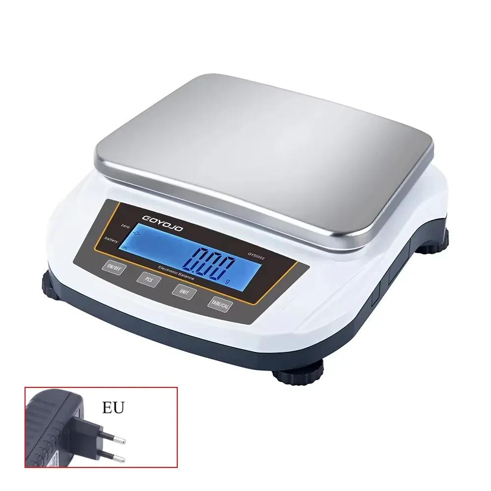 Balance de précision numérique 5 kg, 0,01 g, balance électronique de laboratoire à écran rétroéclairé, balance de bijoux et de cuisine, 100-240 V 10