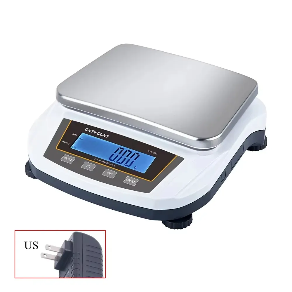 Balance de précision numérique 5 kg, 0,01 g, balance électronique de laboratoire à écran rétroéclairé, balance de bijoux et de cuisine, 100-240 V 9