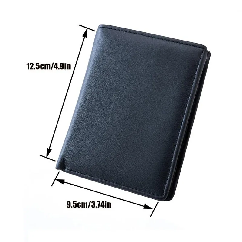 Portefeuille homme en cuir véritable, vue d'ensemble