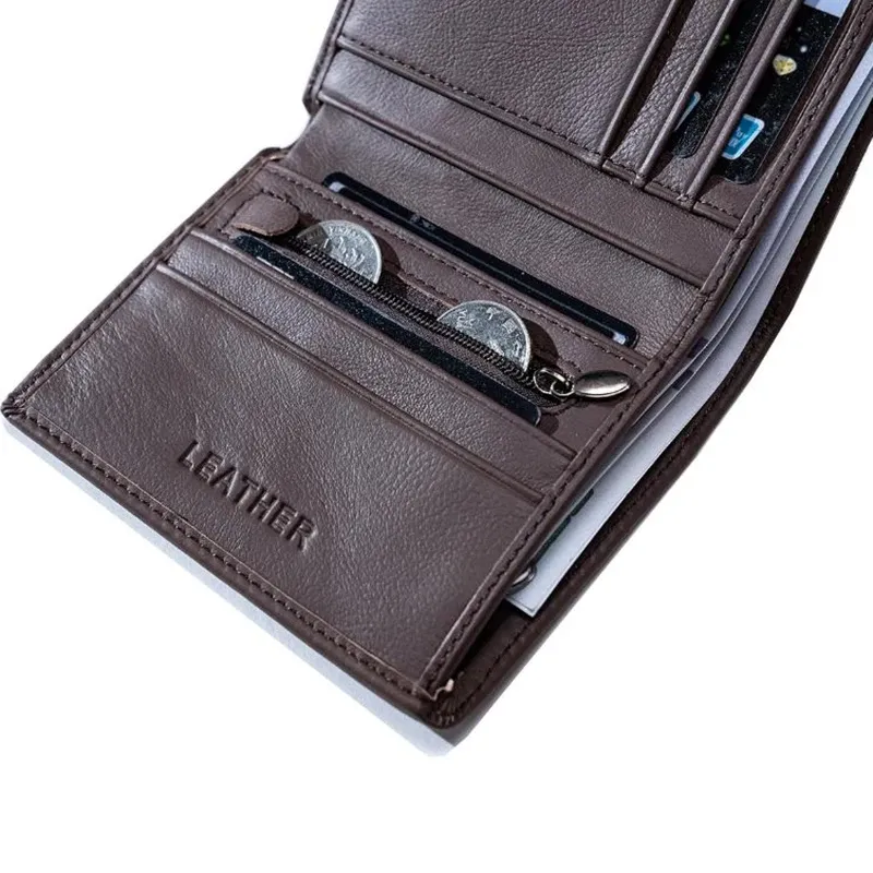 Portefeuille homme, mise en valeur du cuir