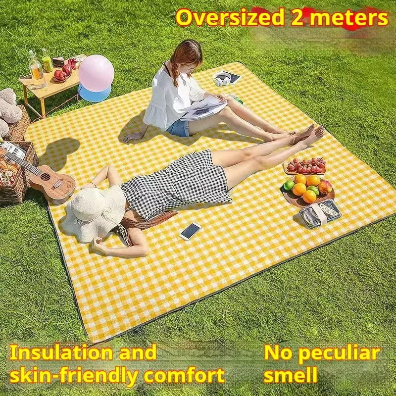 Tapis de pique-nique imperméable en non-tissé, tapis de plage portable pour le camping et les voyages 5