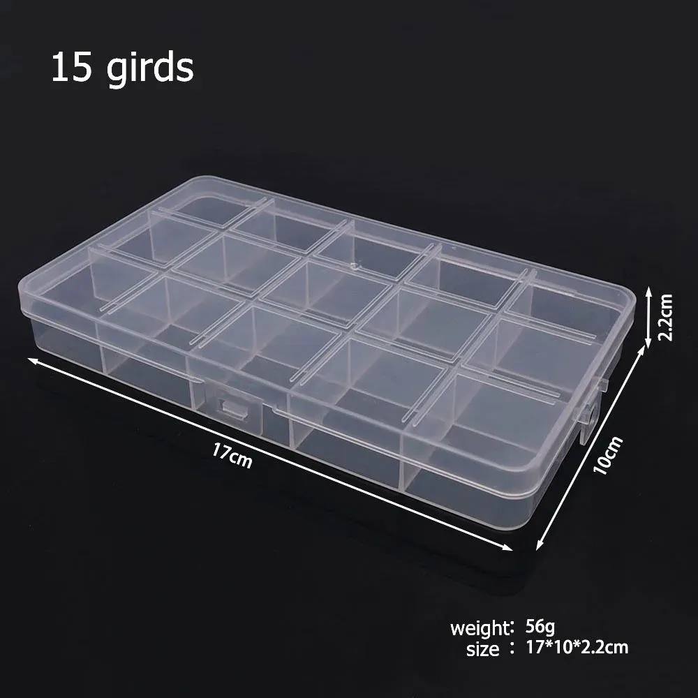 Boîte de rangement en plastique à 6 à 32 compartiments, organisateur de bijoux avec séparateurs pour perles, idéale pour l'artisanat et la couture 10