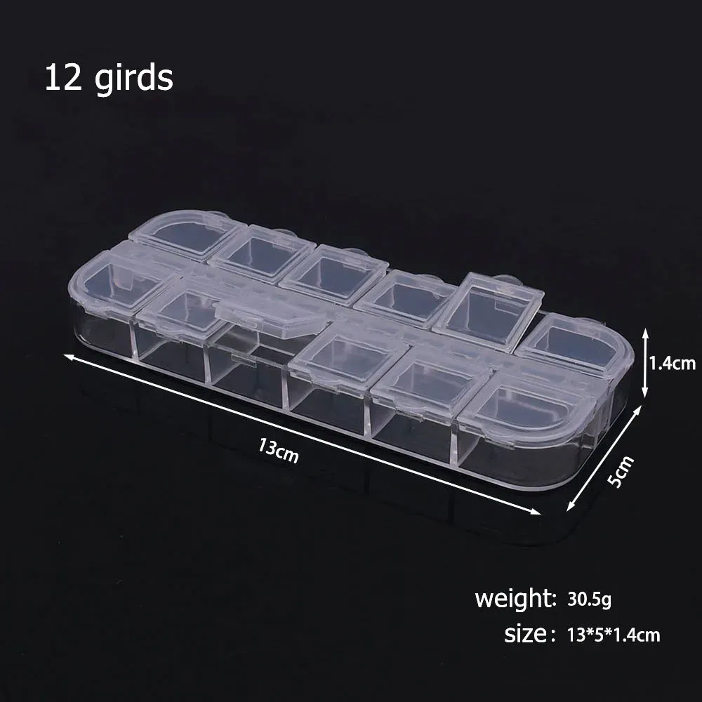 Boîte de rangement en plastique à 6 à 32 compartiments, organisateur de bijoux avec séparateurs pour perles, idéale pour l'artisanat et la couture 13