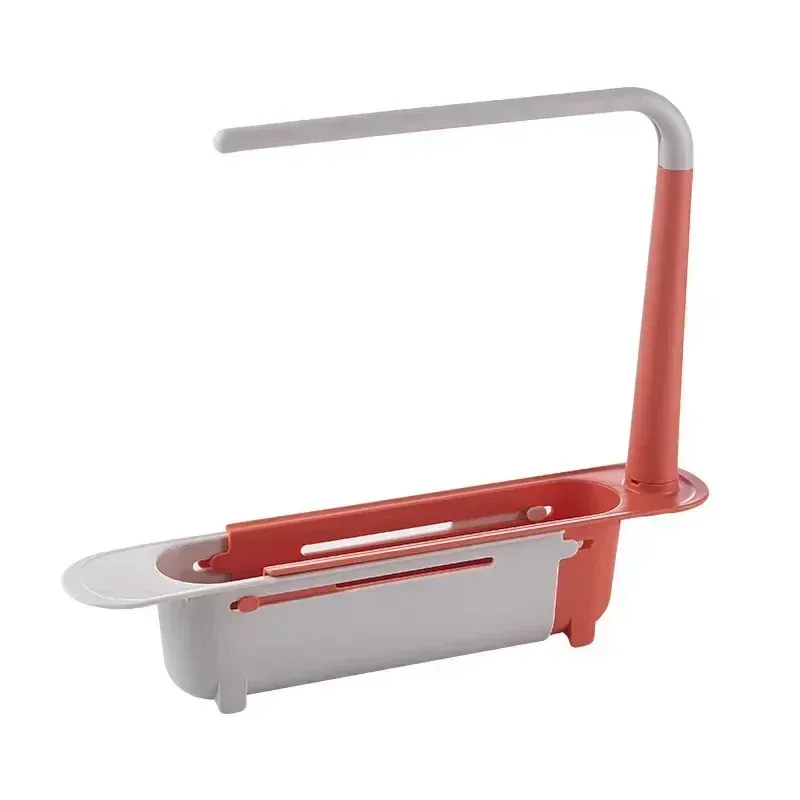 Égouttoir d'évier télescopique avec panier de rangement, organisateur d'évier porte-éponge et porte-savon, accessoire de cuisine 8