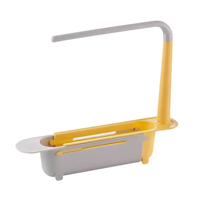 Égouttoir d'évier télescopique avec panier de rangement, organisateur d'évier porte-éponge et porte-savon, accessoire de cuisine 9