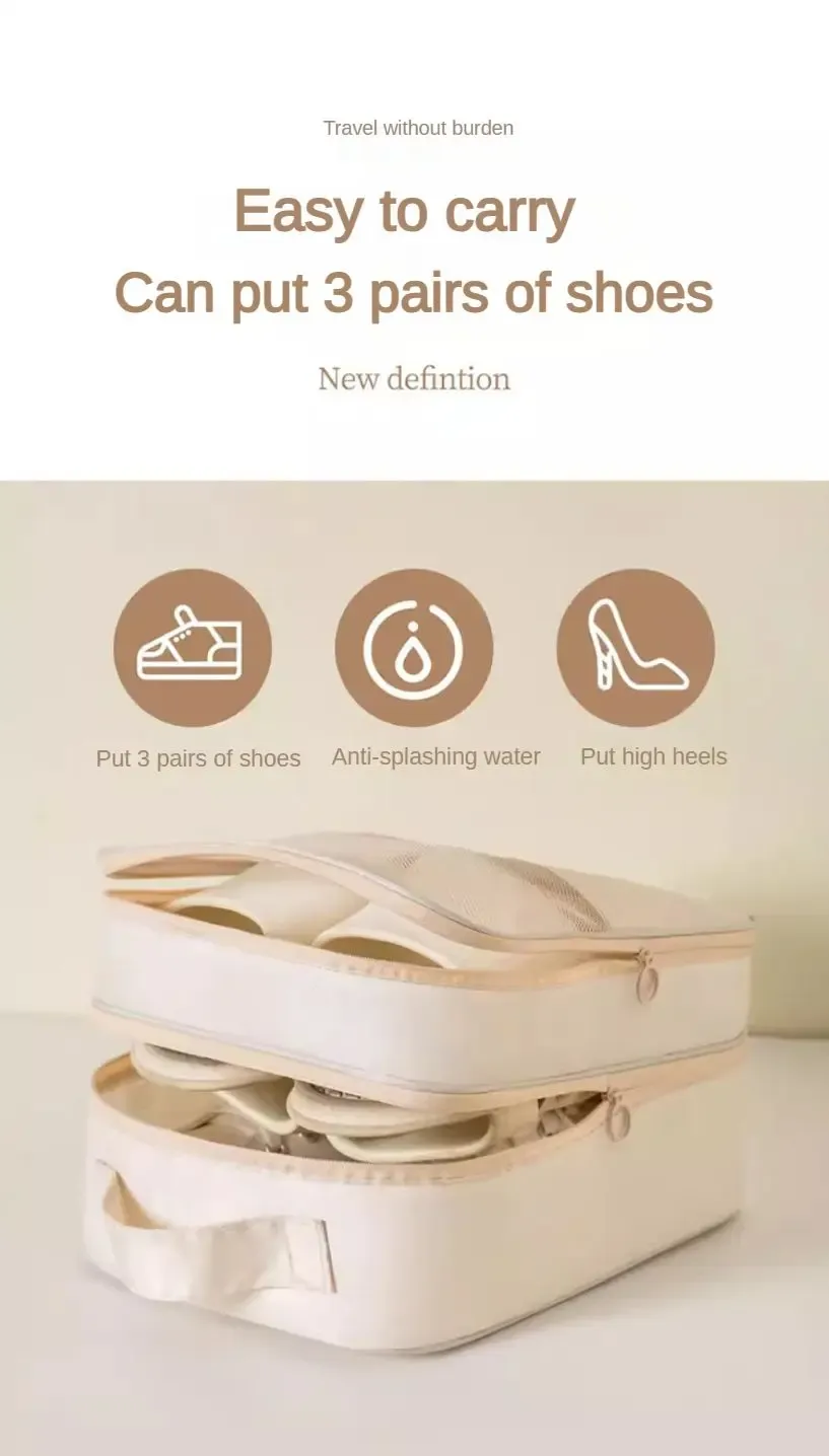 Sac à chaussures de voyage, finitions