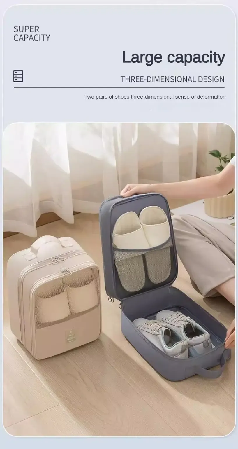 Sac à chaussures de voyage, vue latérale