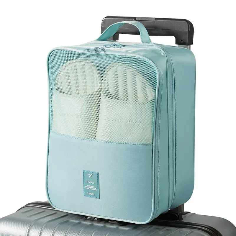 Sac de rangement pour chaussures en maille respirante, portable, pour voyages d'affaires 12