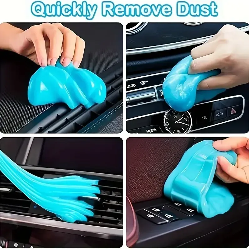 Gel de nettoyage automobile, 70 g, pâte magique pour évents, claviers d'ordinateur et intérieur de véhicule 4