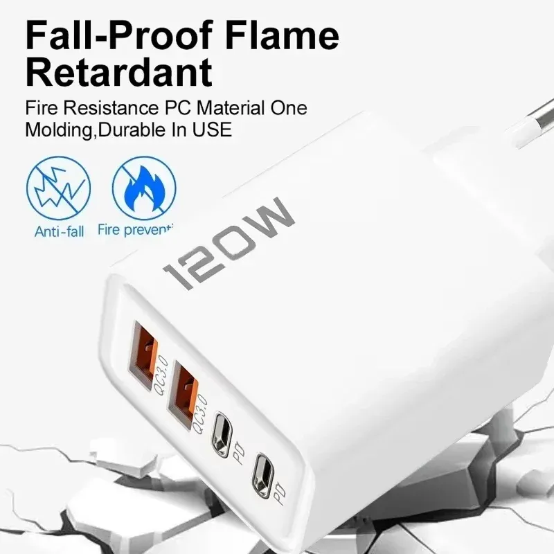 Chargeur multi-ports en situation d'utilisation