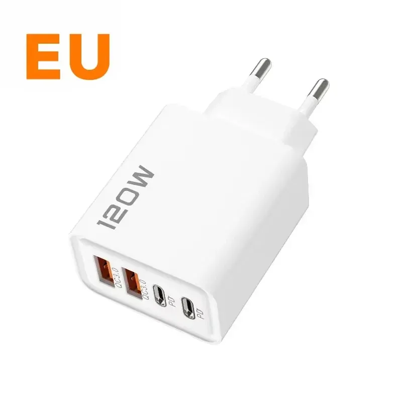 Chargeur USB-C 120 W à 4 ports Xiaomi, charge rapide PD, compatible Samsung, iPhone et Huawei 9