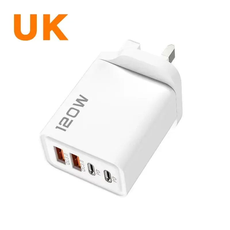 Chargeur USB-C 120 W à 4 ports Xiaomi, charge rapide PD, compatible Samsung, iPhone et Huawei 7