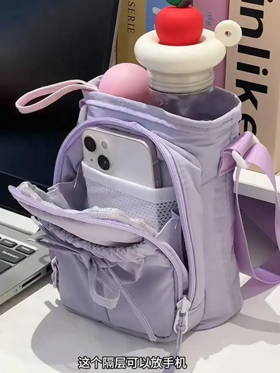 Sac bandoulière léger pour femme à design à nœuds, avec compartiment pour téléphone portable 6