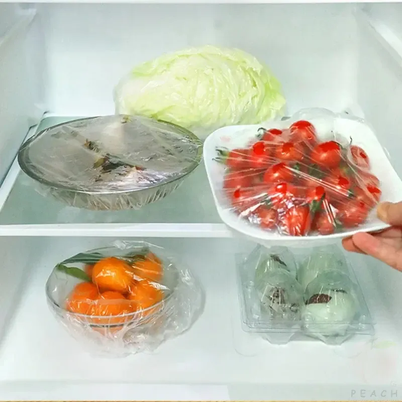Couvercles extensibles en plastique pour conservation des aliments, lot de 100 pièces 2