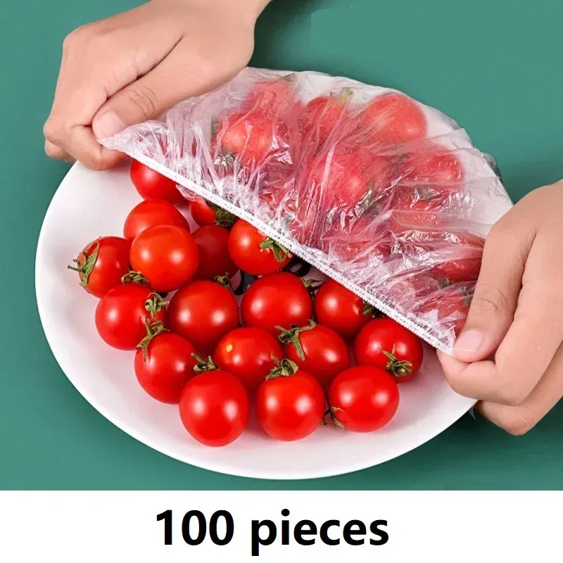 Couvercles extensibles en plastique pour conservation des aliments, lot de 100 pièces 5