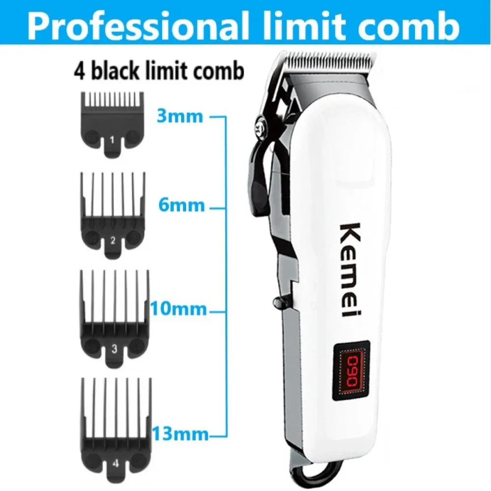 Tondeuse à cheveux électrique pour hommes, sans fil, rechargeable, professionnelle, 809A 4