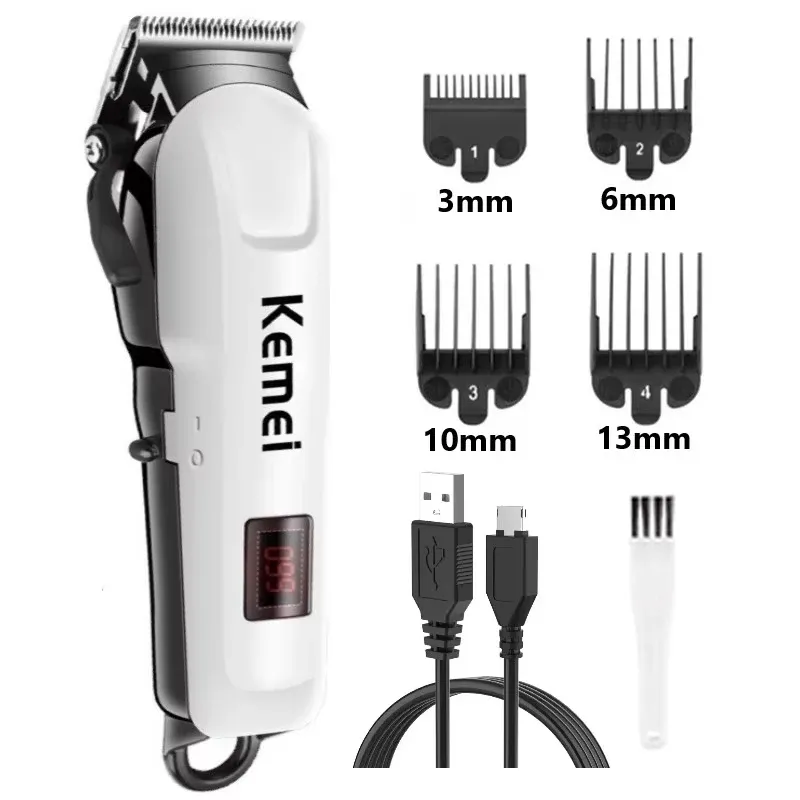 Tondeuse à cheveux électrique pour hommes, sans fil, rechargeable, professionnelle, 809A 7