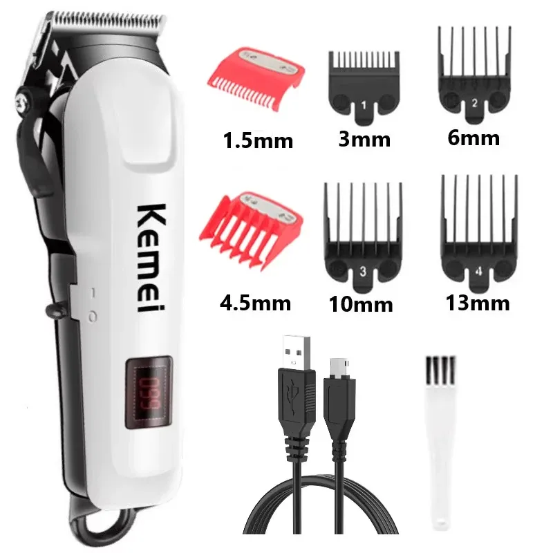 Tondeuse à cheveux électrique pour hommes, sans fil, rechargeable, professionnelle, 809A 8