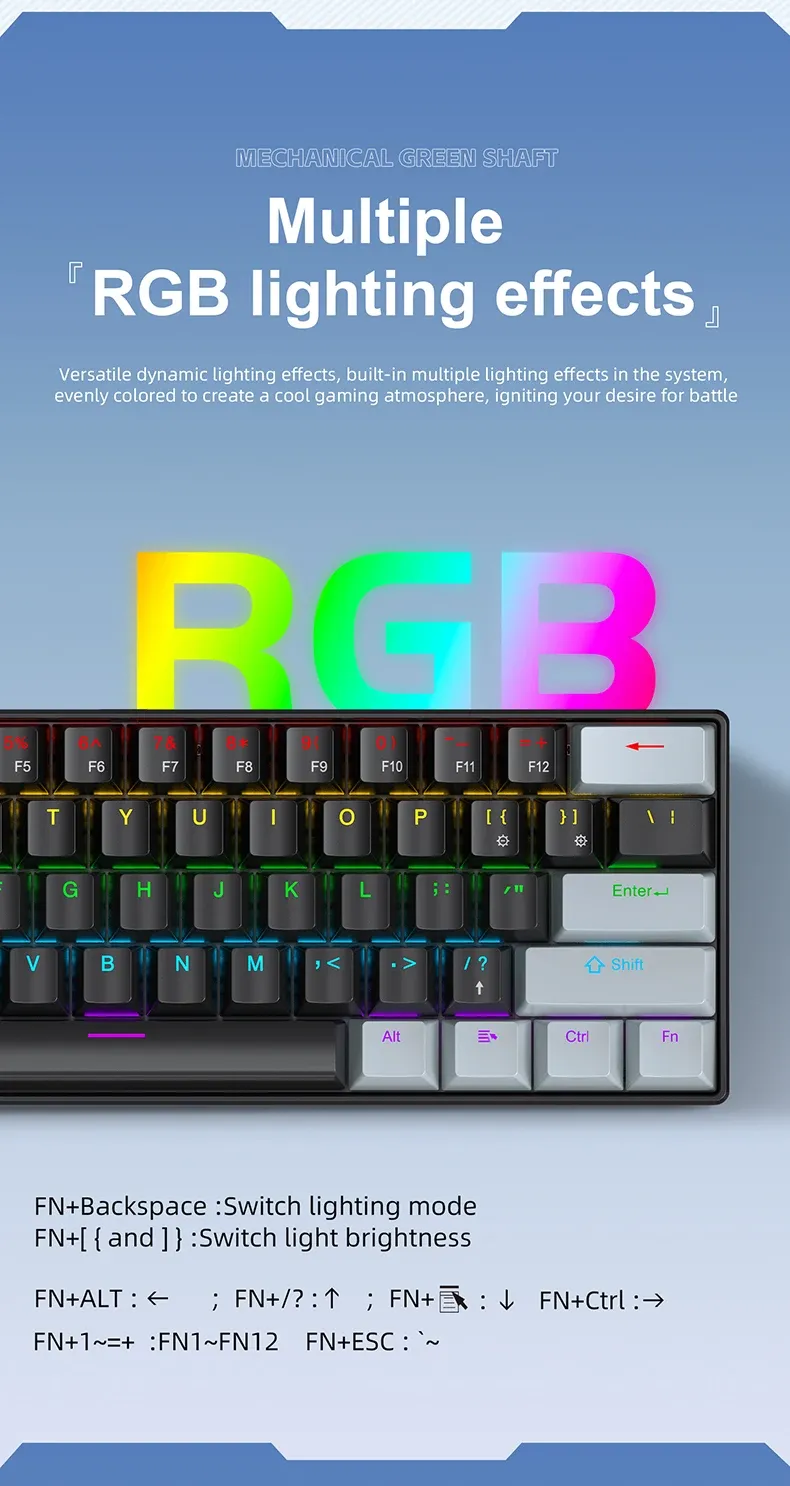 Clavier mécanique K61 Mini, mise en situation