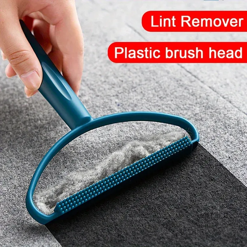 Peigne anti-peluches double face portable, brosse à poils d'animaux pour vêtements et tapis, rasoir à peluches manuel en tissu 2