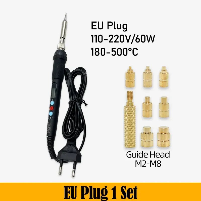 Ensemble d'inserts filetés à chaleur avec outil de pose et panne de fer à souder électrique, filetage laiton M2, M3, M4, M5, M6, M8, kit intégré pour impression 3D 18