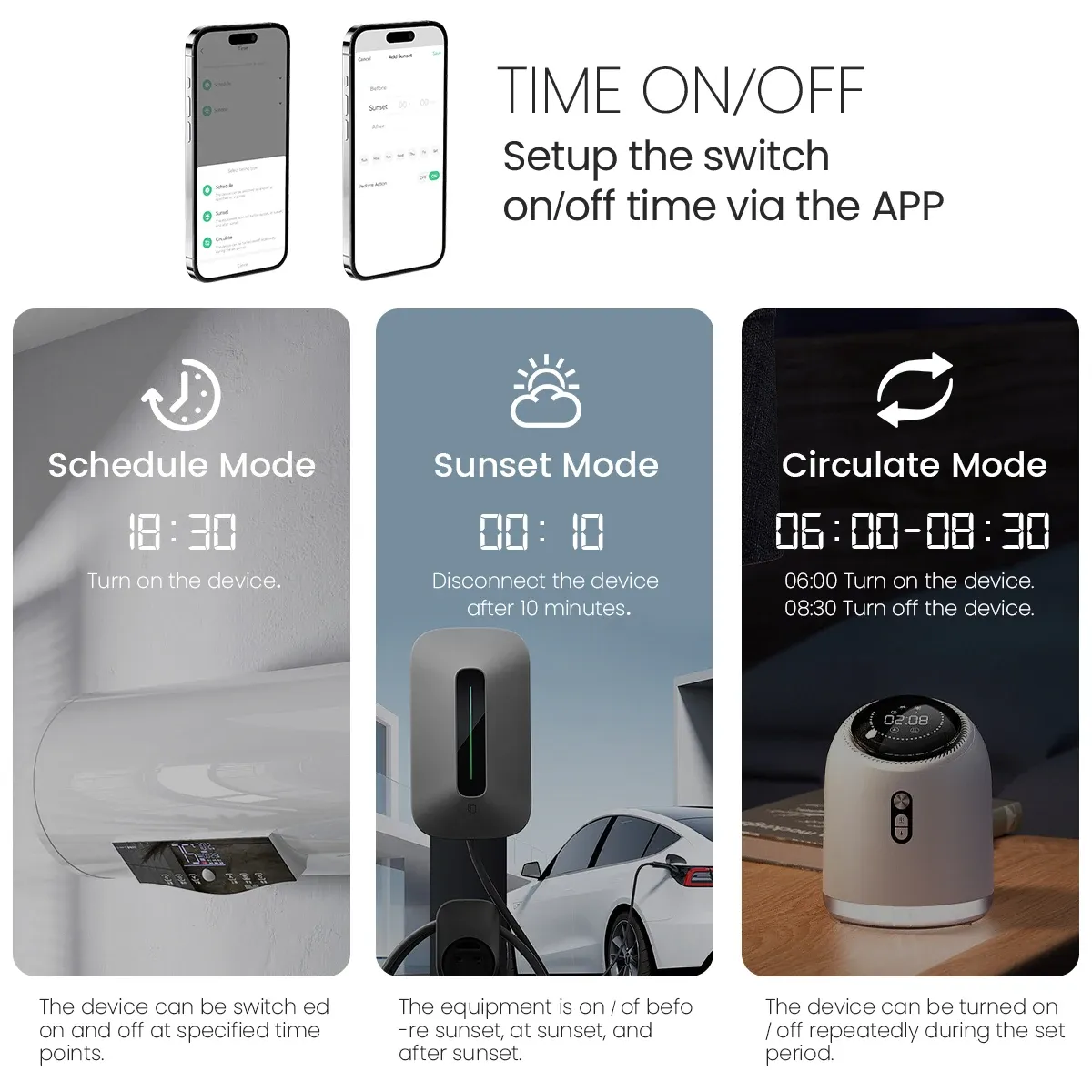 Disjoncteur intelligent Wi-Fi TUYA avec mesure de puissance 1P 63A sur rail DIN, pour maison connectée, commande à distance via application ATELE 4