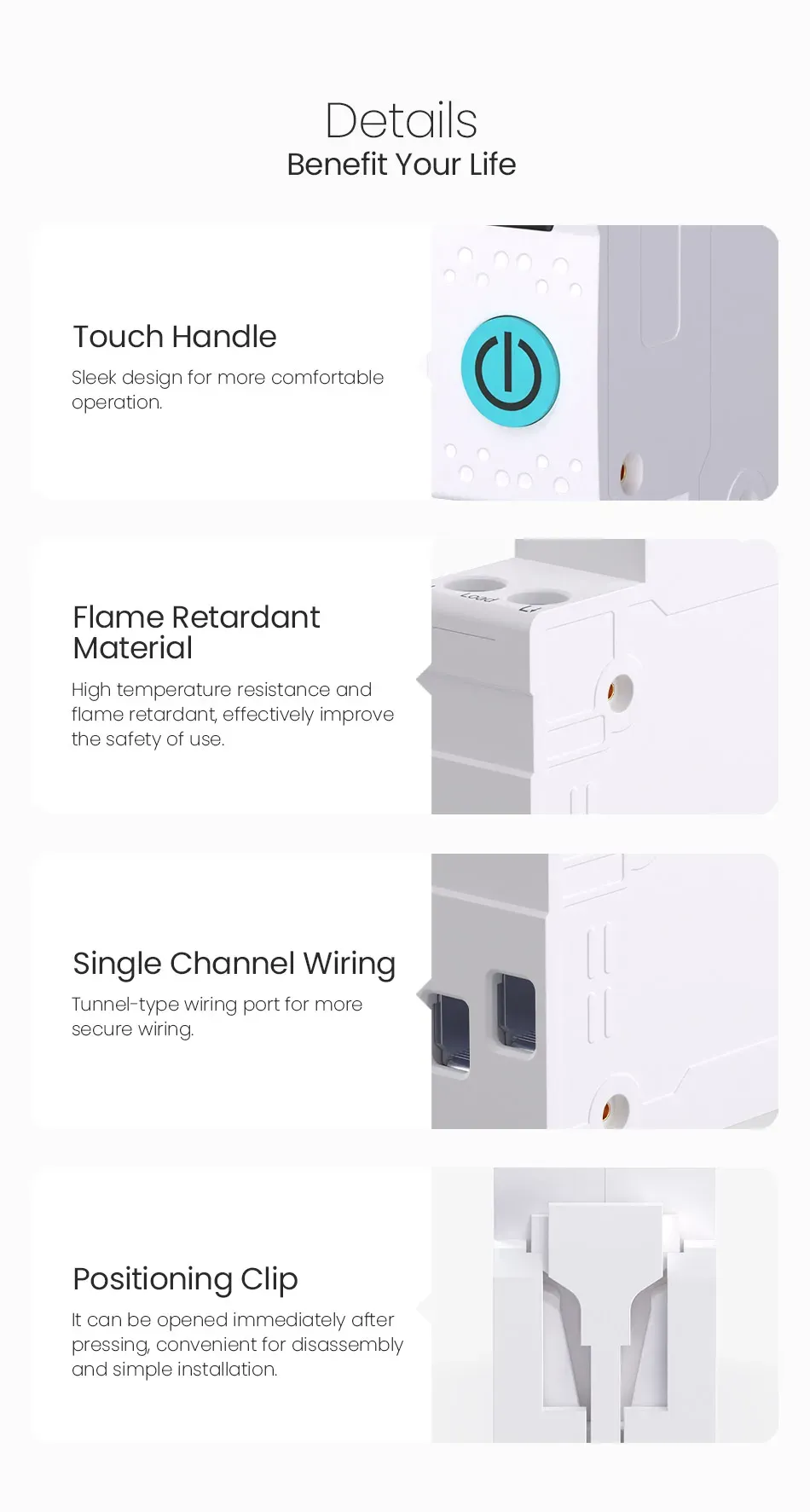 Design et détails du disjoncteur intelligent