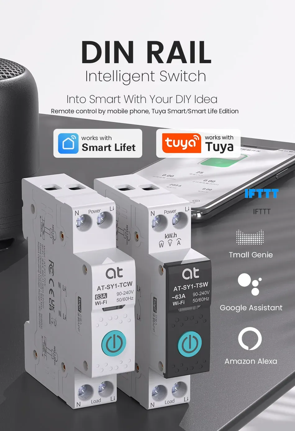Disjoncteur intelligent Wi-Fi ATELE pour maison connectée