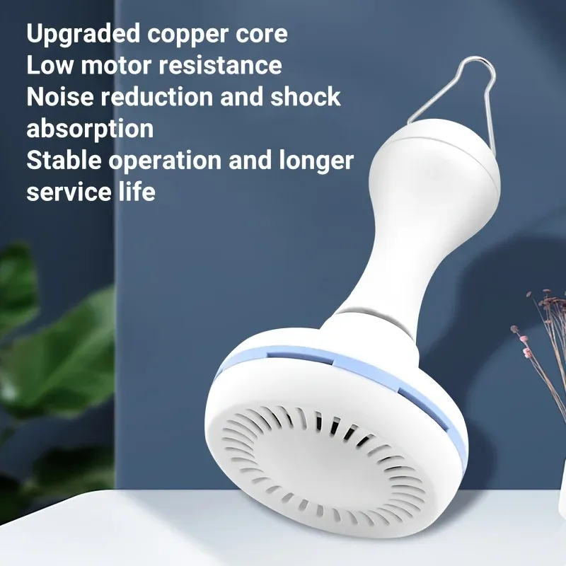 Ventilateur USB silencieux à 6 pales, ventilateur suspendu à 4 vitesses pour lit de camping et tente suspendue 3