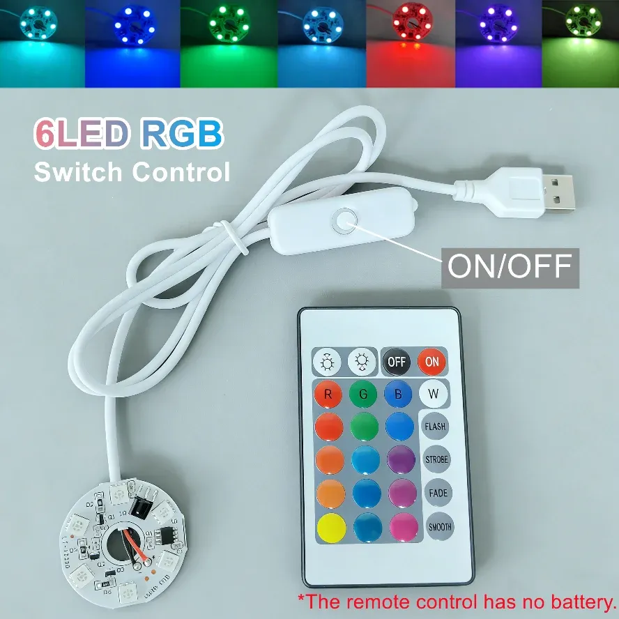 Panneau LED RGB USB 5V avec télécommande, gradation de couleurs et haute luminosité, lot de 4, 2 ou 1 pièces pour affichage de modèles DIY 18
